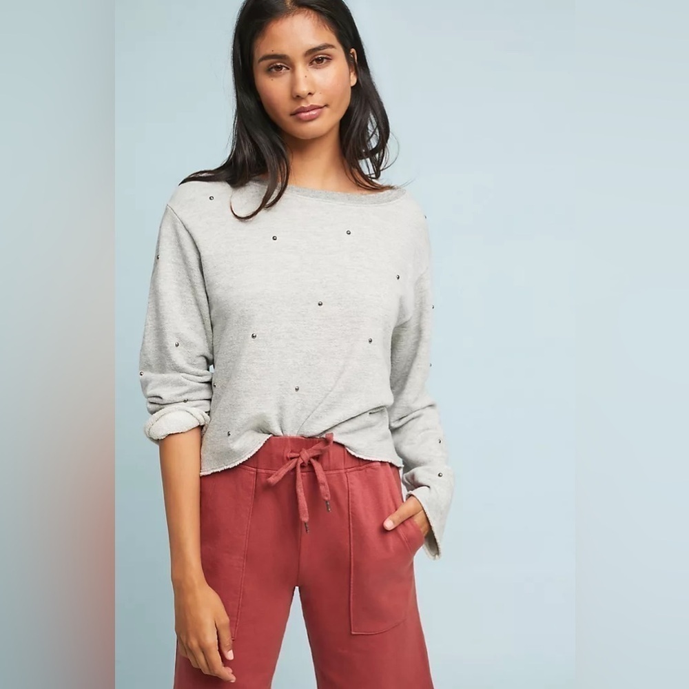 Anthropologie Sundry Studded Sweatshirt Size 2